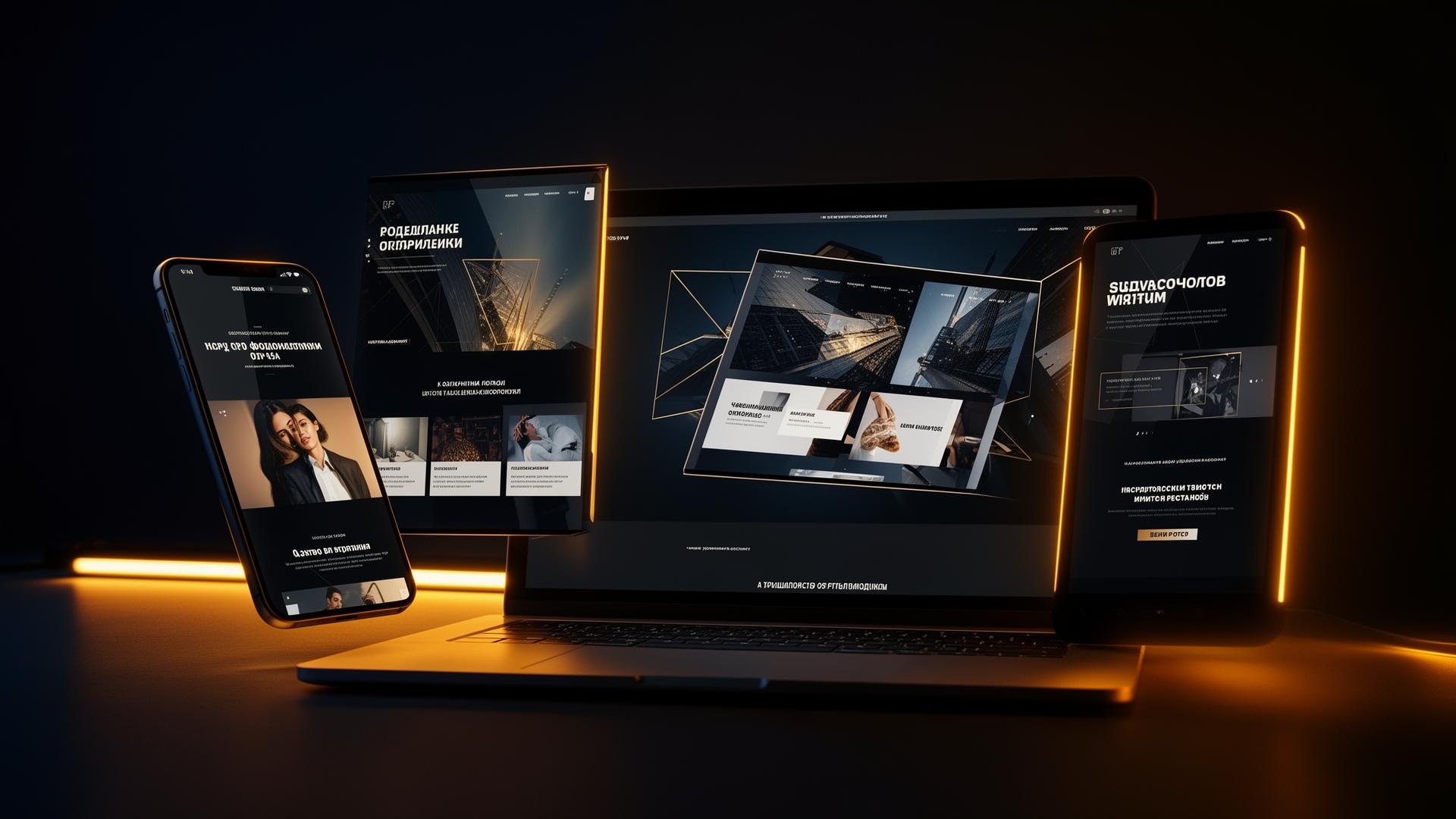 LeadBound Studio website design mockup background